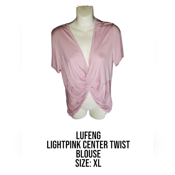 Pink Crop Tie Front Blouse - Picture 1 of 1